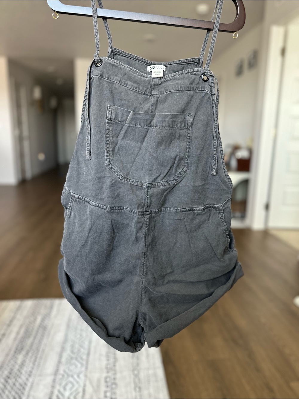 Billabong Charcoal Gray Overall Shorts